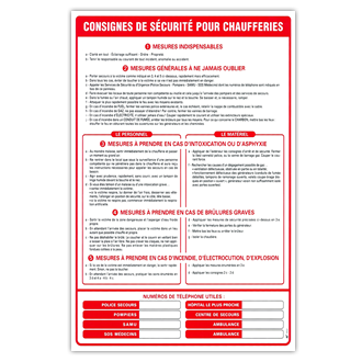 Consignes chaufferies