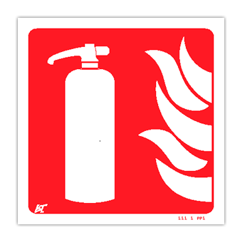 Panneau extincteur flammes