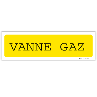 Panneau vanne gaz