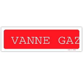 Panneau vanne gaz