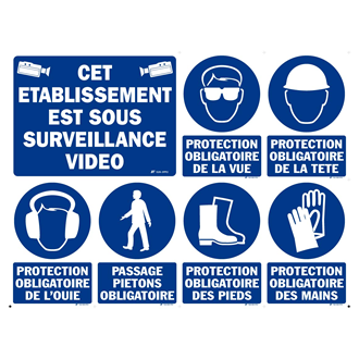 Planche signalétique bleue