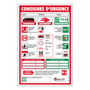 Consignes d'évacuation