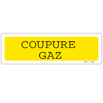 Panneau coupure gaz