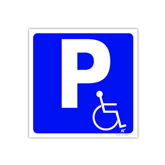 Panneau place handicapé